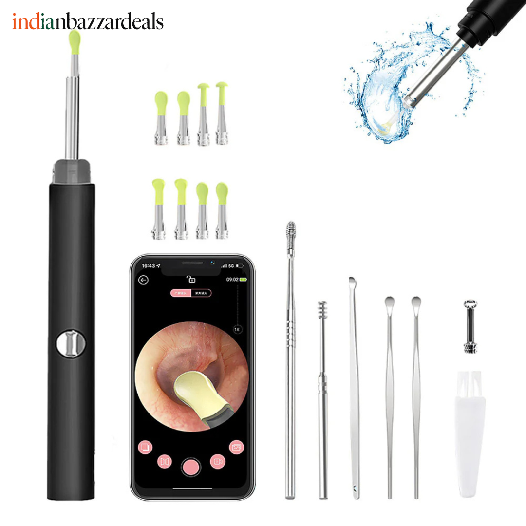 Smart Visual Ear Cleaner Pro – 1080P HD Camera, Safe Silicone Cap & Free IP67 Waterproof Otoscope Kit