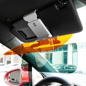 Car Day and Night Anti-Glare Visor, 2 in 1 Automobile Sun Anti-UV Block
