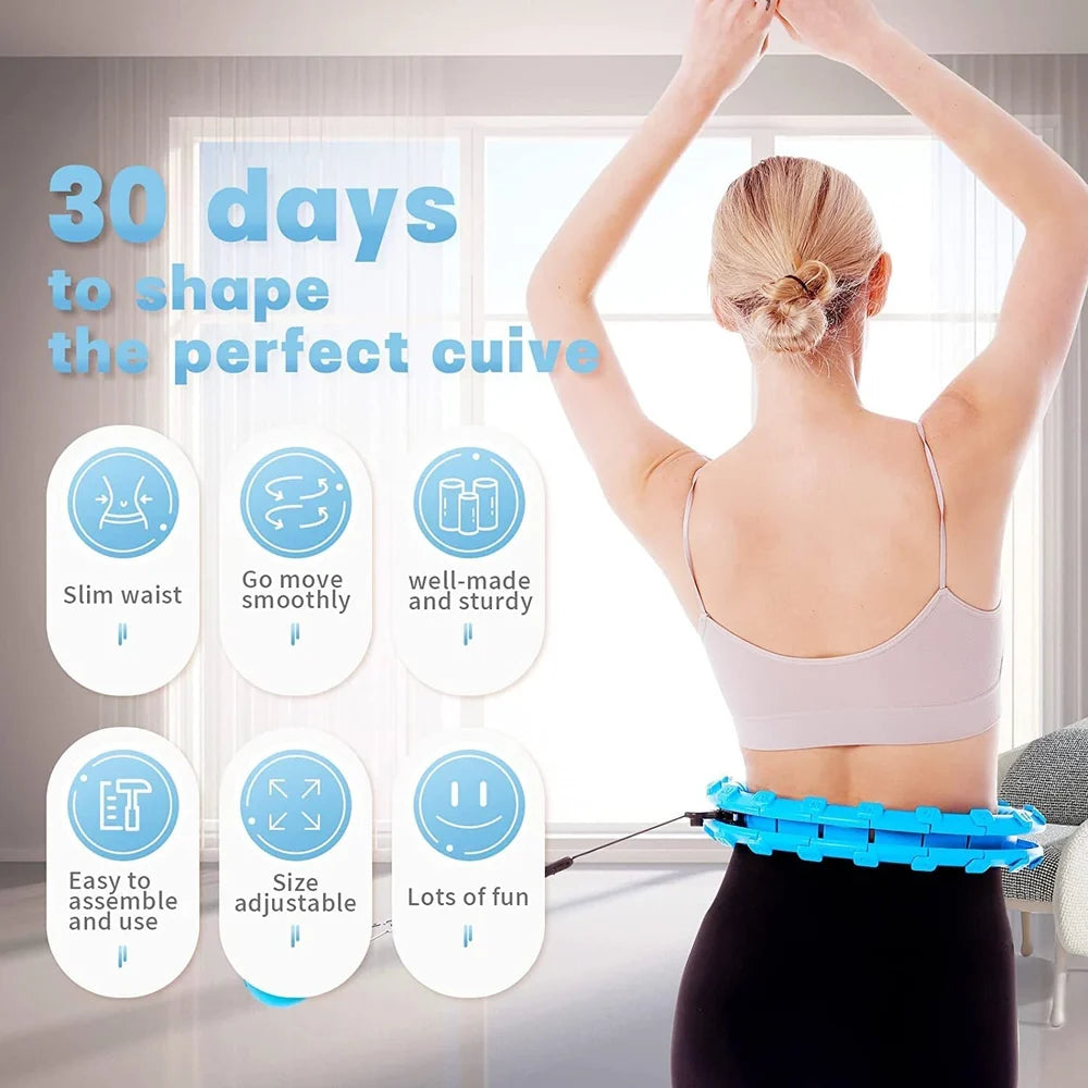 Smart Hula Hoops Ring , Adult Fitness for Weight Loss, 2 in 1 Abdomen Fitness Massage