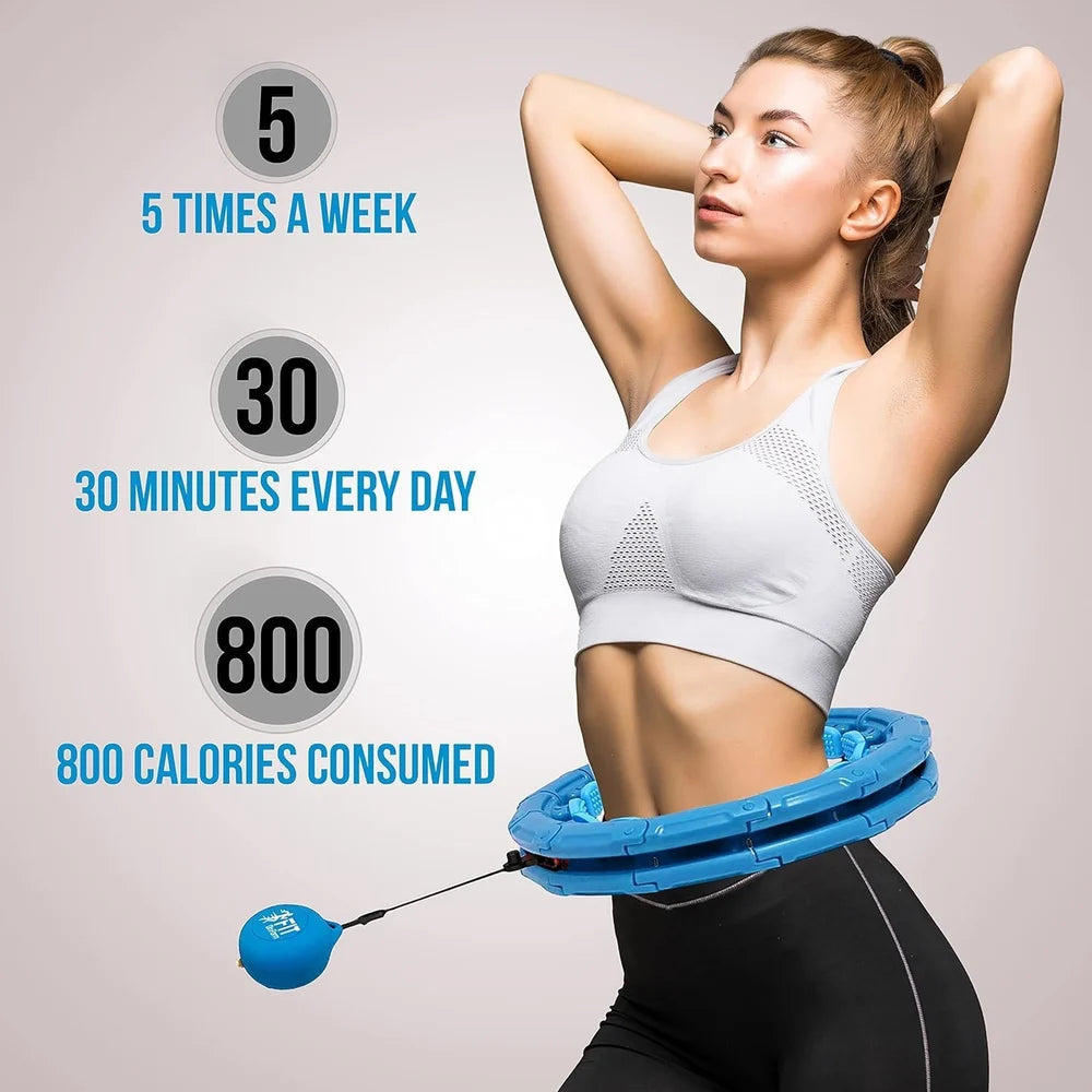 Smart Hula Hoops Ring , Adult Fitness for Weight Loss, 2 in 1 Abdomen Fitness Massage