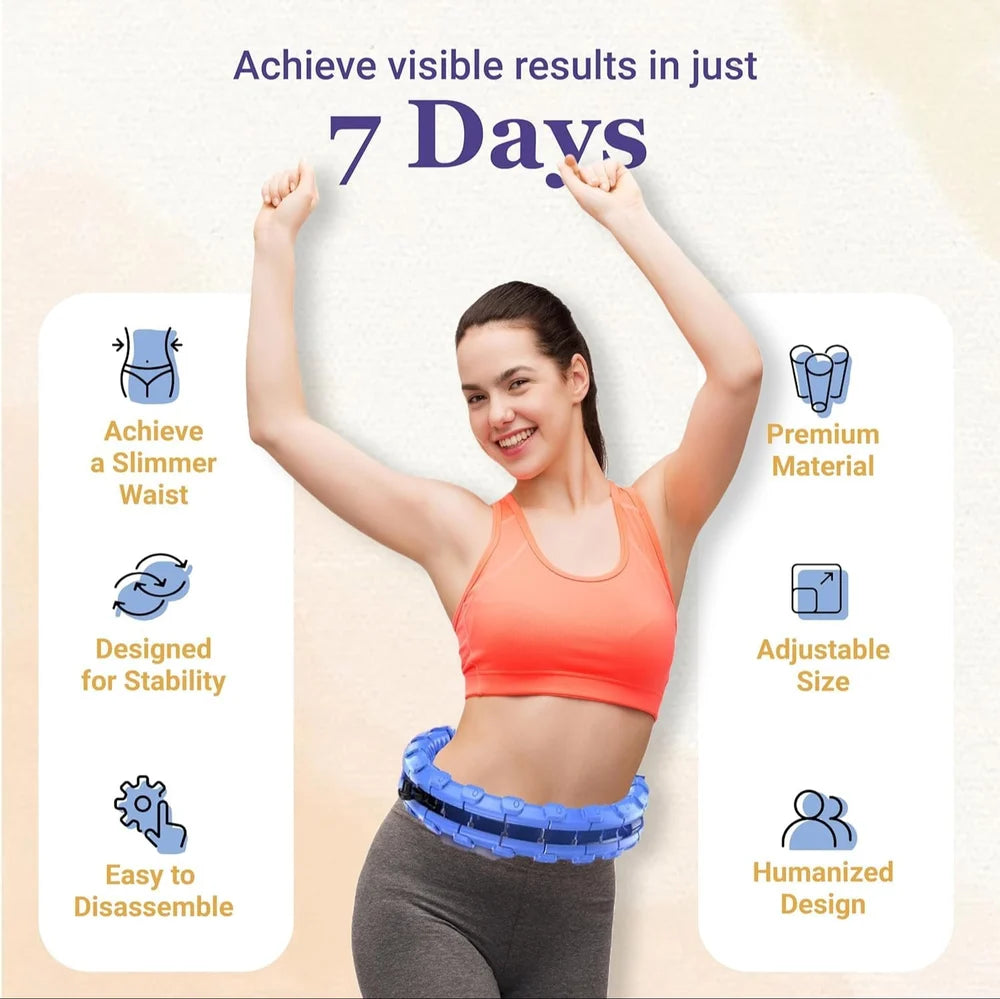Smart Hula Hoops Ring , Adult Fitness for Weight Loss, 2 in 1 Abdomen Fitness Massage