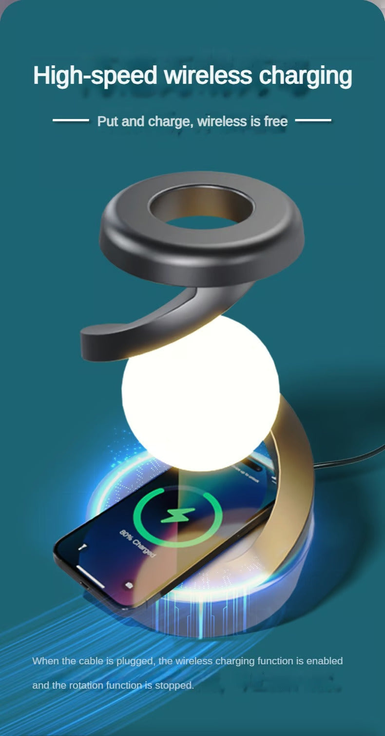 Rotating Moon Lamp with Wireless Charging, First time in India