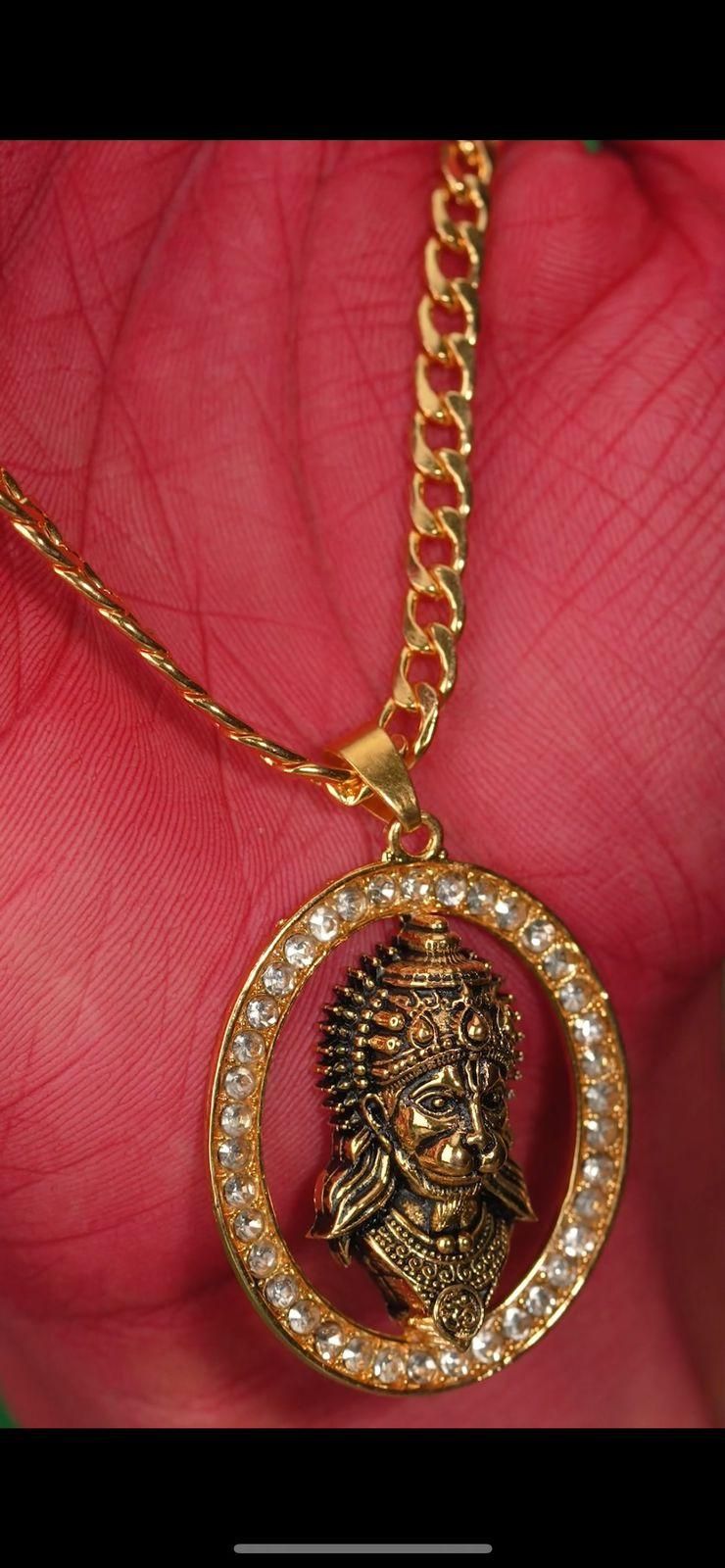 Gold Plated Hanuman Face Pendant Locket Set | Best Quality Assured