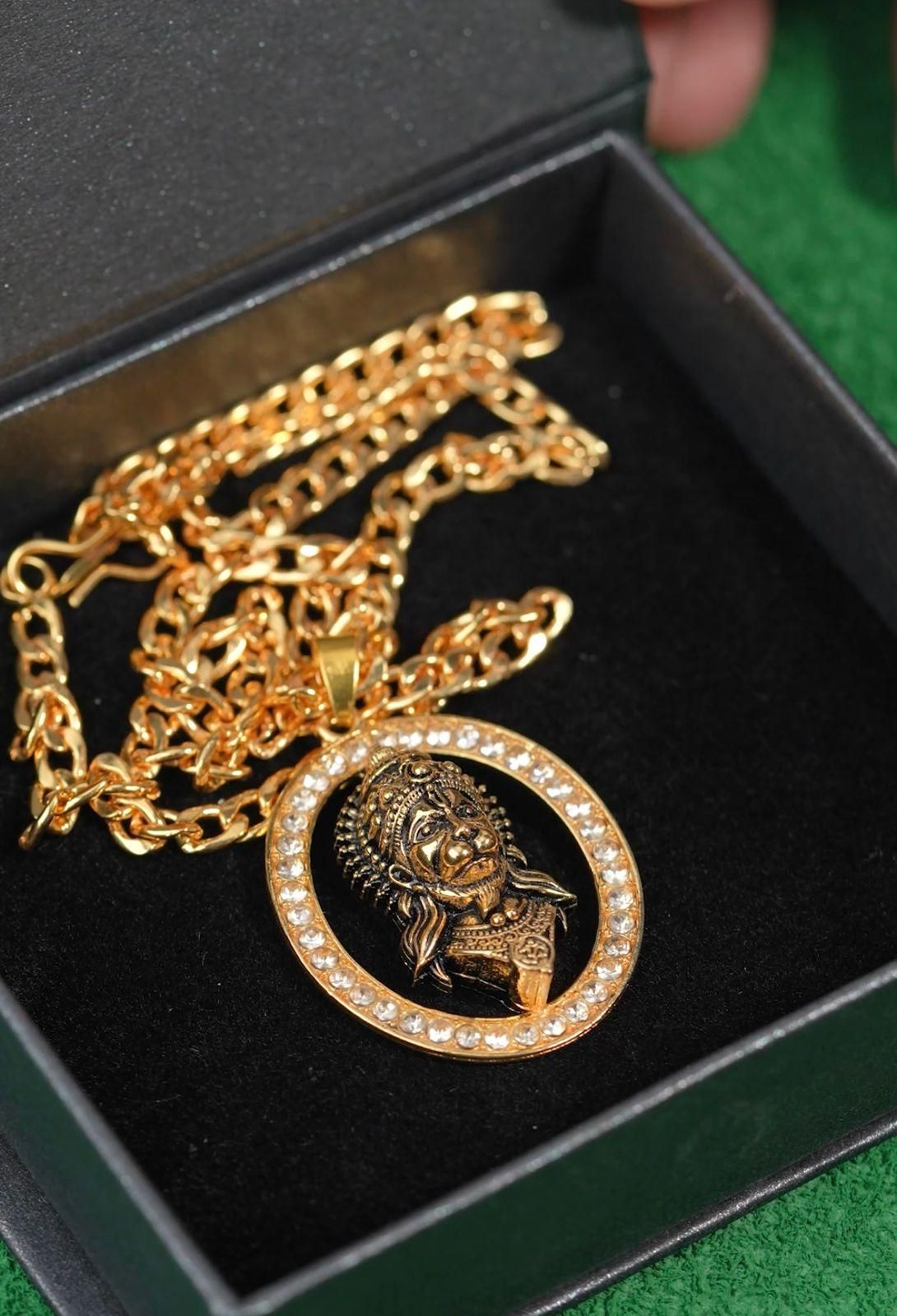 Gold Plated Hanuman Face Pendant Locket Set | Best Quality Assured