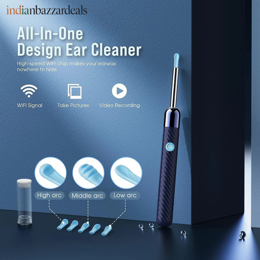 Smart Visual Ear Cleaner Pro – 1080P HD Camera, Safe Silicone Tips & IP67 Waterproof Otoscope Kit