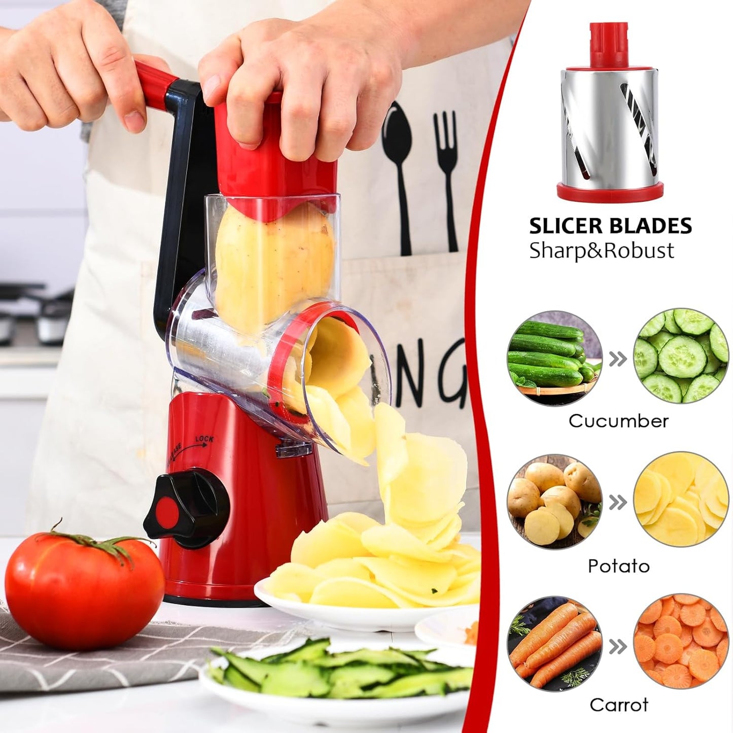 Heavy Duty Multi Function Vegetable Slicer & Cutter with 3-Month Warranty | Premium Quality