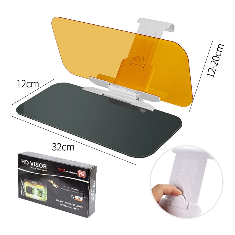 Car Day and Night Anti-Glare Visor, 2 in 1 Automobile Sun Anti-UV Block